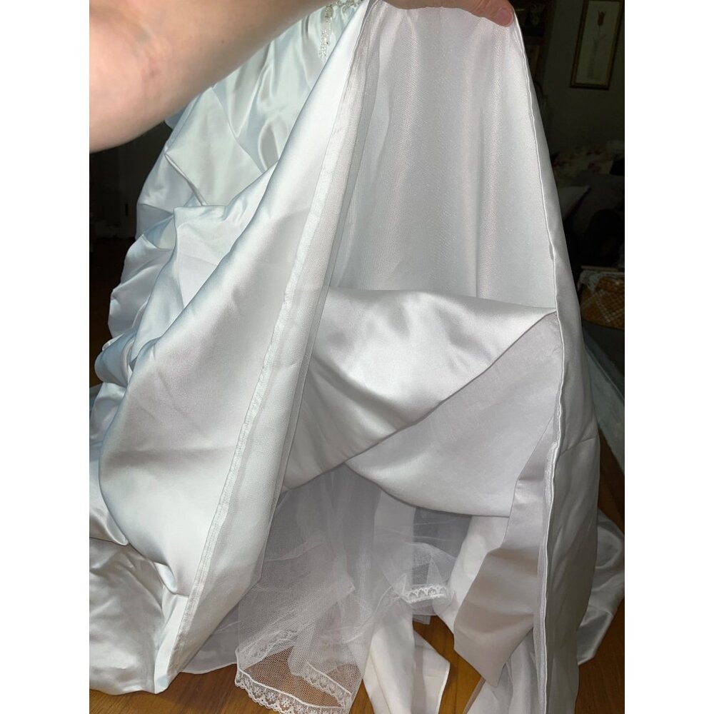 Maggie Sottero Imperial Gown Brielle Wedding Dress Strapless Bustle Train 12 - Picture 14 of 16